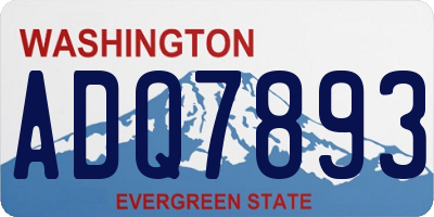 WA license plate ADQ7893