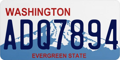 WA license plate ADQ7894