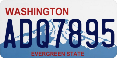 WA license plate ADQ7895