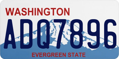 WA license plate ADQ7896