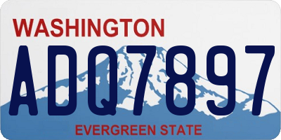 WA license plate ADQ7897