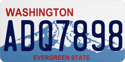 WA license plate ADQ7898