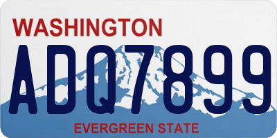 WA license plate ADQ7899