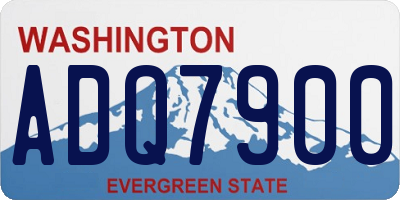 WA license plate ADQ7900