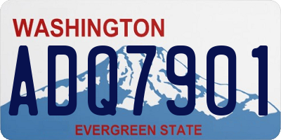 WA license plate ADQ7901