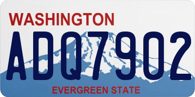 WA license plate ADQ7902