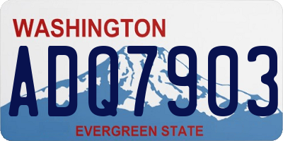 WA license plate ADQ7903