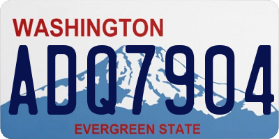 WA license plate ADQ7904