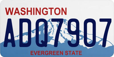 WA license plate ADQ7907