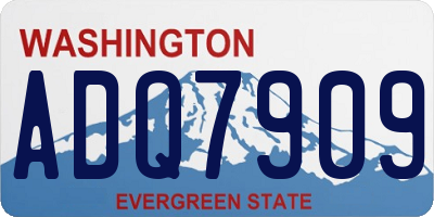 WA license plate ADQ7909