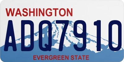 WA license plate ADQ7910