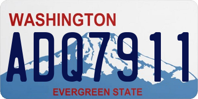 WA license plate ADQ7911