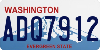 WA license plate ADQ7912