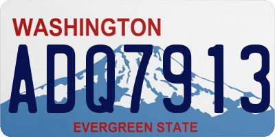WA license plate ADQ7913