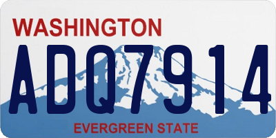WA license plate ADQ7914