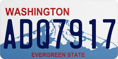 WA license plate ADQ7917