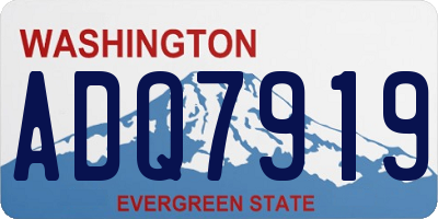 WA license plate ADQ7919