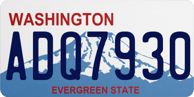WA license plate ADQ7930