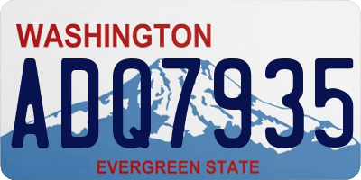 WA license plate ADQ7935