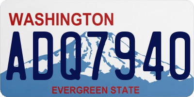 WA license plate ADQ7940