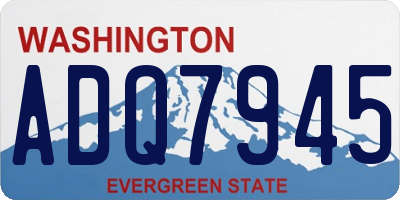 WA license plate ADQ7945