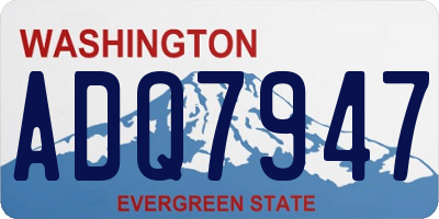 WA license plate ADQ7947