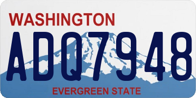 WA license plate ADQ7948