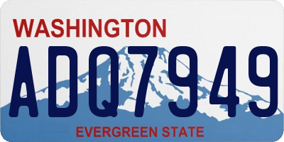 WA license plate ADQ7949