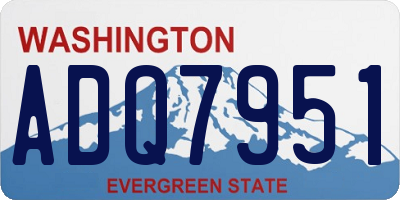 WA license plate ADQ7951