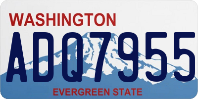 WA license plate ADQ7955