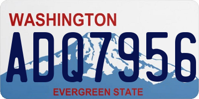 WA license plate ADQ7956