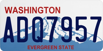 WA license plate ADQ7957