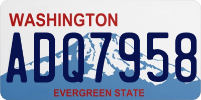 WA license plate ADQ7958