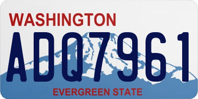 WA license plate ADQ7961