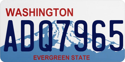 WA license plate ADQ7965