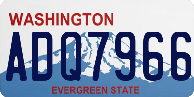 WA license plate ADQ7966
