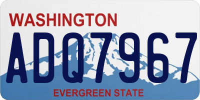 WA license plate ADQ7967