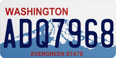 WA license plate ADQ7968