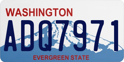 WA license plate ADQ7971