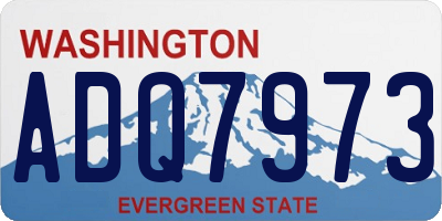 WA license plate ADQ7973