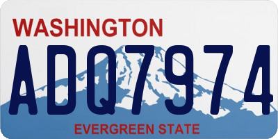 WA license plate ADQ7974