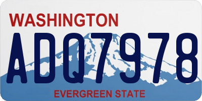 WA license plate ADQ7978
