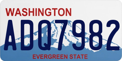 WA license plate ADQ7982