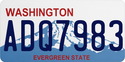 WA license plate ADQ7983