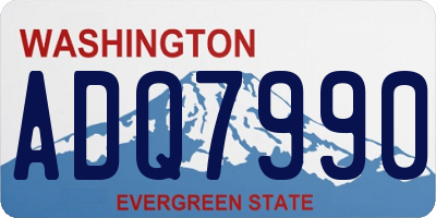 WA license plate ADQ7990