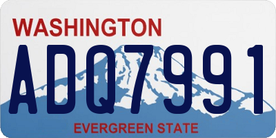WA license plate ADQ7991