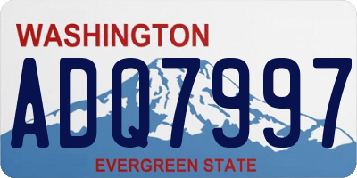 WA license plate ADQ7997