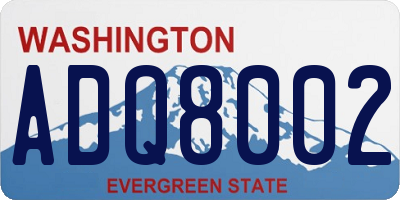 WA license plate ADQ8002