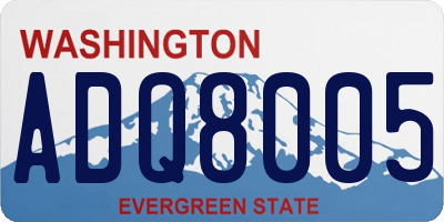 WA license plate ADQ8005