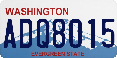 WA license plate ADQ8015